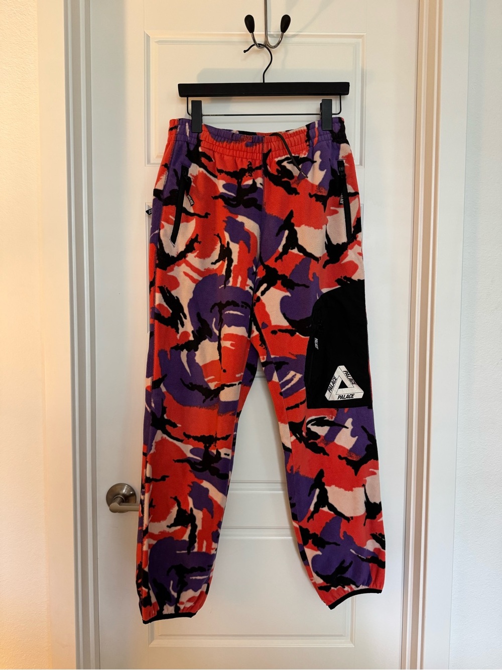 Palace P-Surgent Fleece Joggers Men's M Orange/Purple Camo #W4824